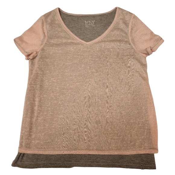 Marc New York Performance Pink & Gray Short Sleeve Top - Picture 6 of 11